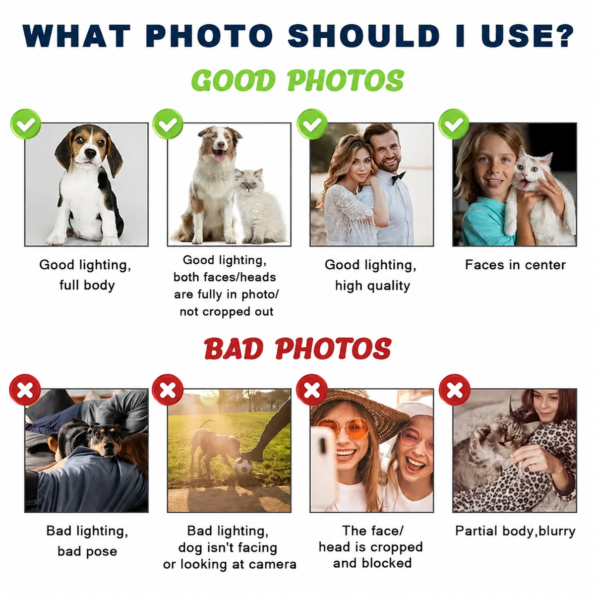 Guide to choosing a clear, well-lit photo for personalized pet portrait embroidery